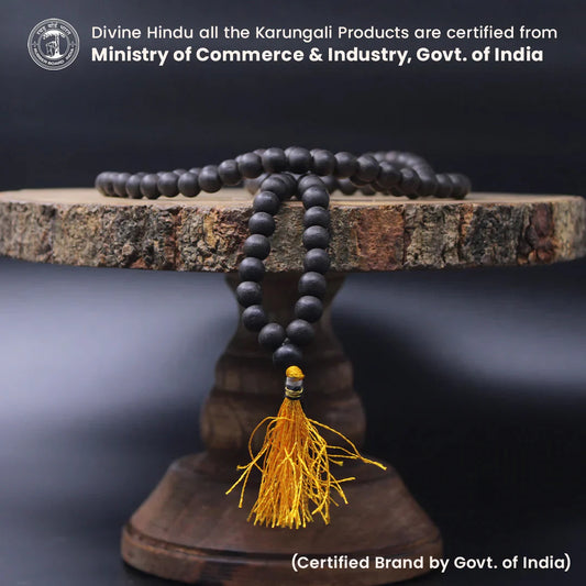 Original Karungali Malai sacred Blackwood Beads for protection & Power
